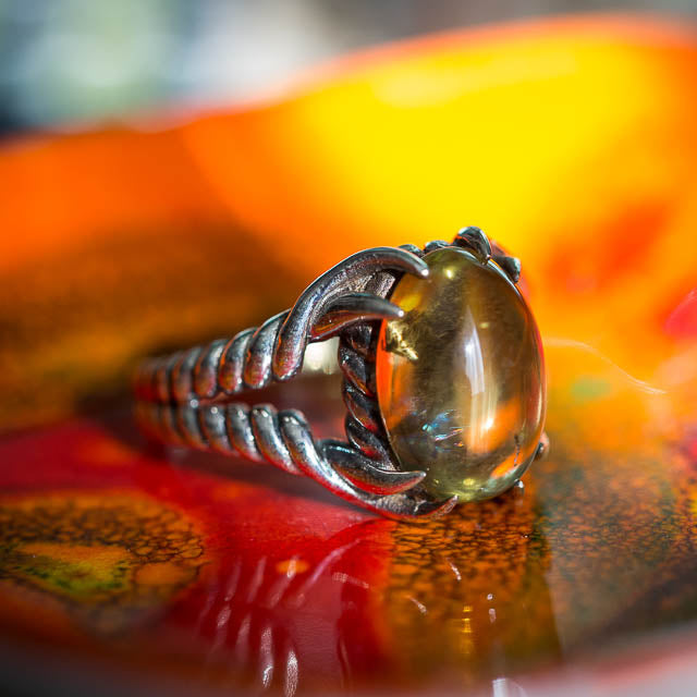 Lemon Quartz Spell Ring