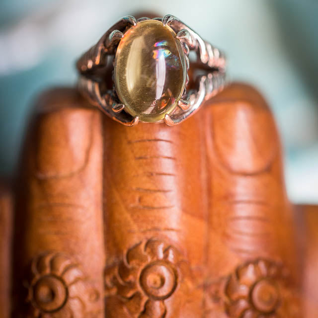 Lemon Quartz Spell Ring