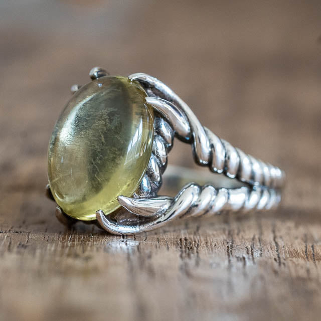 Lemon Quartz Spell Ring