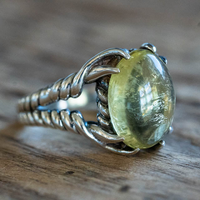 Lemon Quartz Spell Ring
