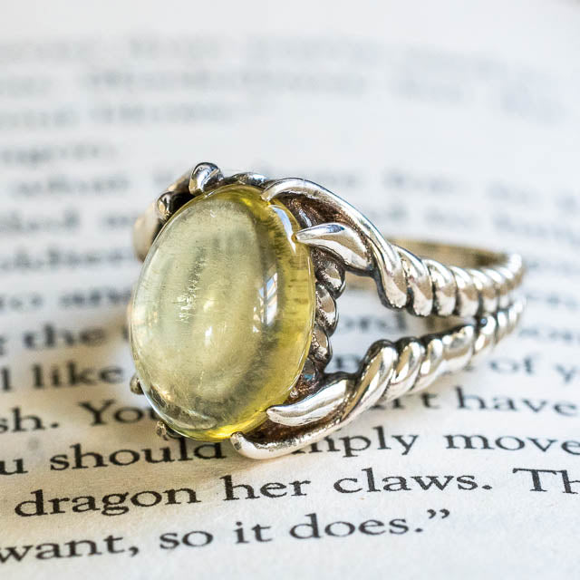 Lemon Quartz Spell Ring