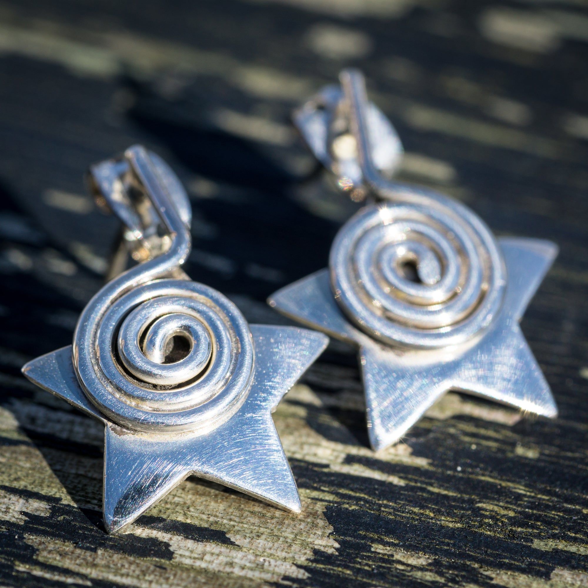 Spiral Star Earrings