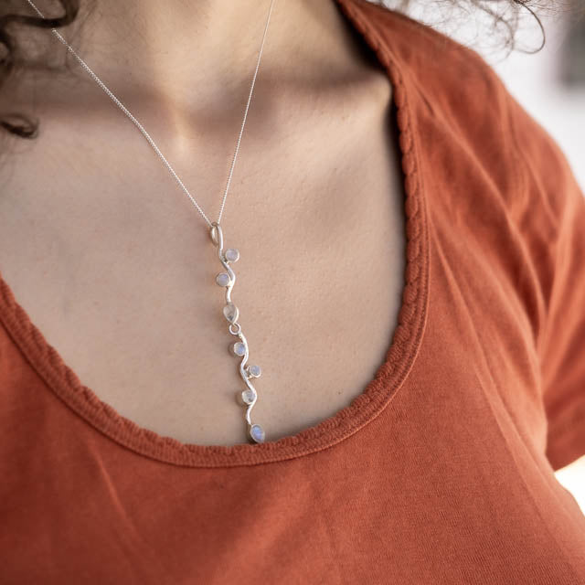 Six Drop Moonstone Necklace