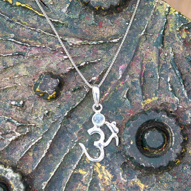 Om Moonstone Necklace
