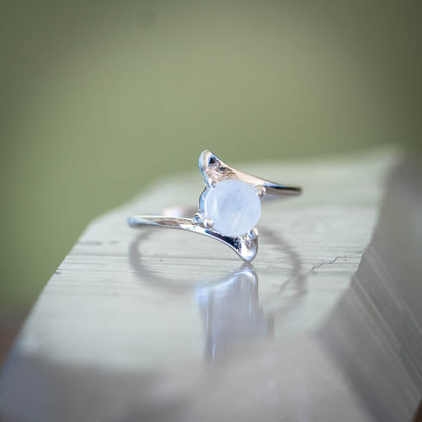 Moonstone Twist Ring