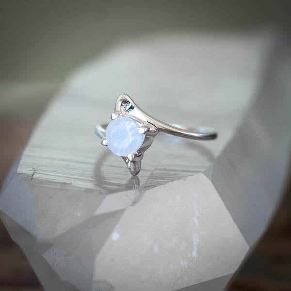 Moonstone Twist Ring