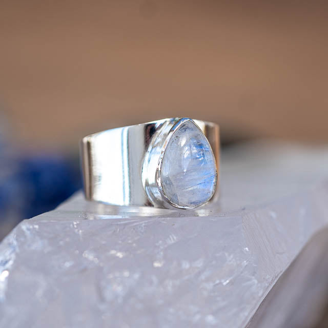 Sterling Moonstone Ring