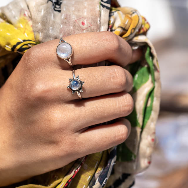 Starburst Moonstone Ring