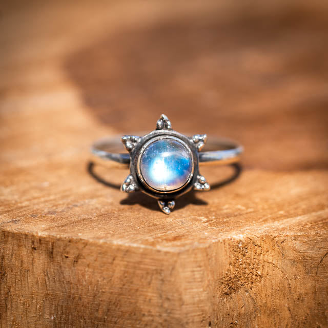 Starburst Moonstone Ring