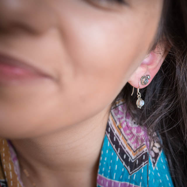 Dainty Moonstone Earrings