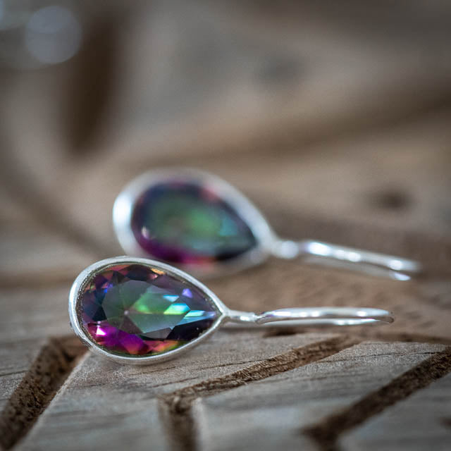 Mystic Topaz Tear Earrings