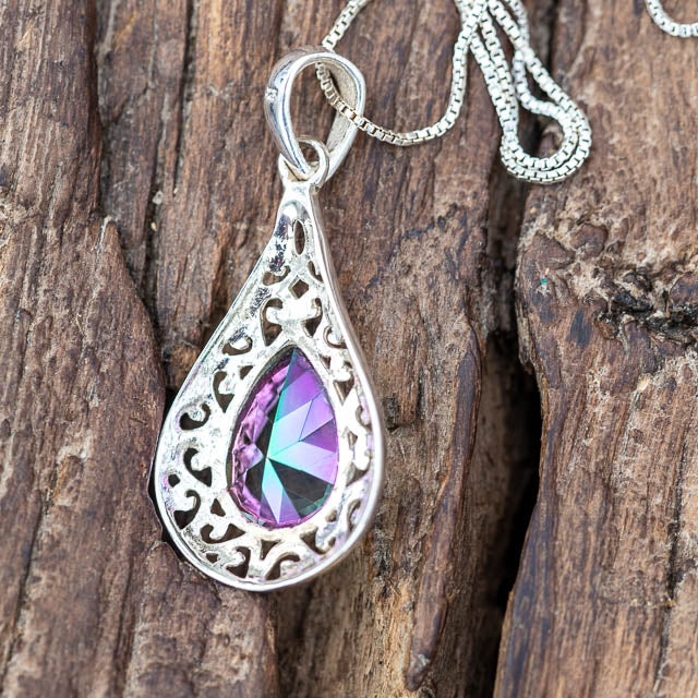 Purple on sale topaz necklace