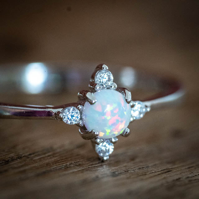 Opal CZ Ring