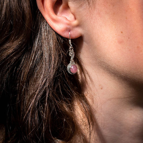 Danika Pink Opal Earrings