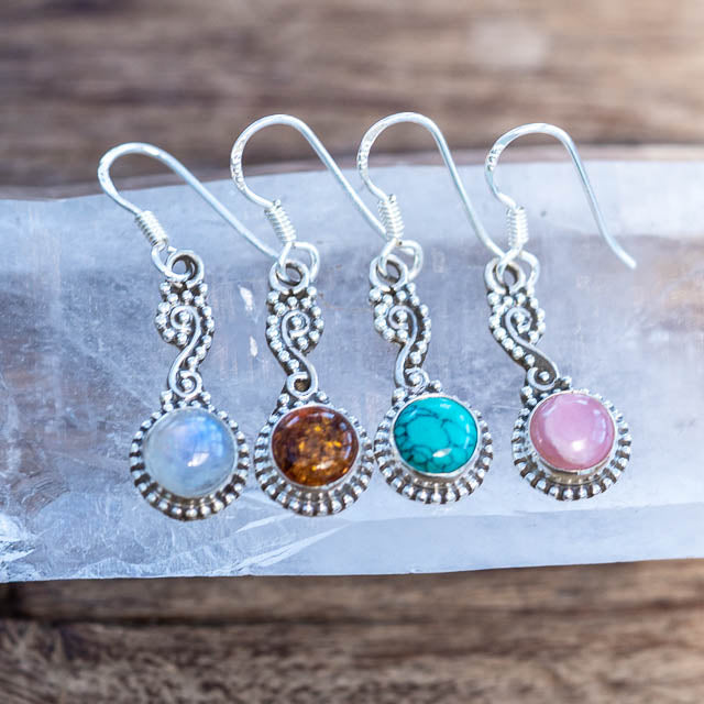 Danika Pink Opal Earrings