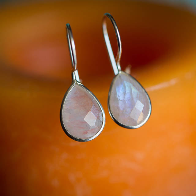 Moonstone Tear Earrings