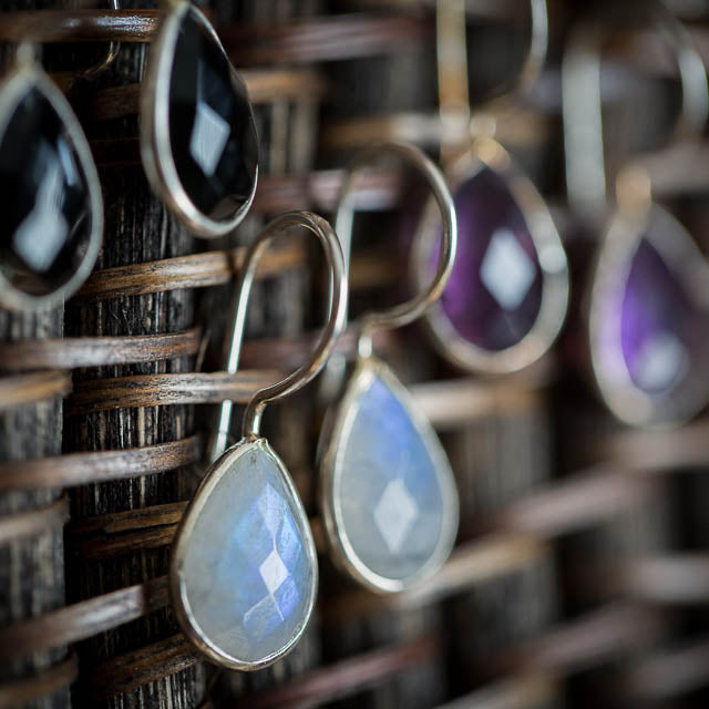 Moonstone Tear Earrings