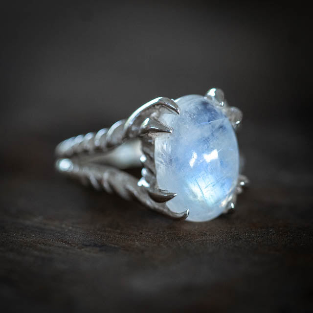 Rainbow Moonstone Spell Ring