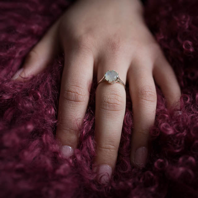 Rainbow Moonstone Ring