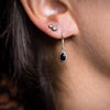 Pear Cut Black Onyx Earrings