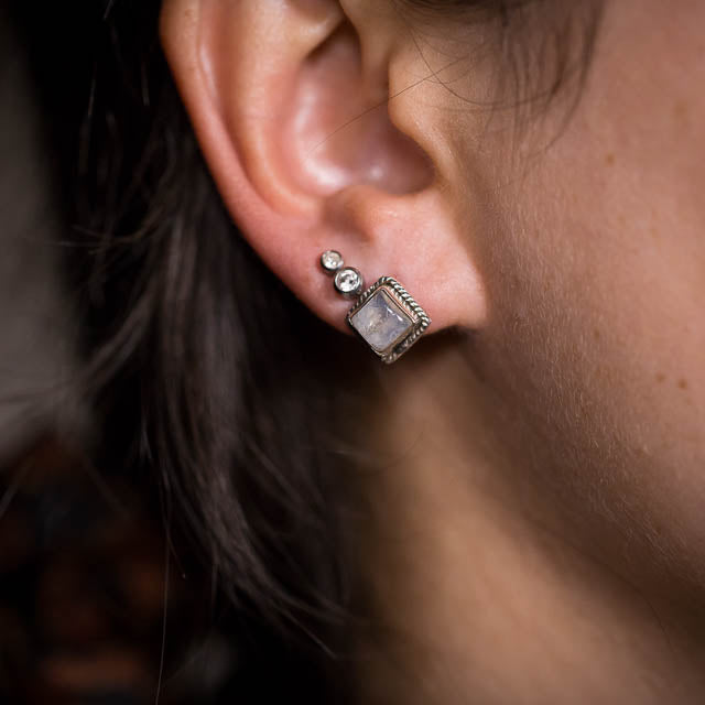 Gypsy Moonstone Studs