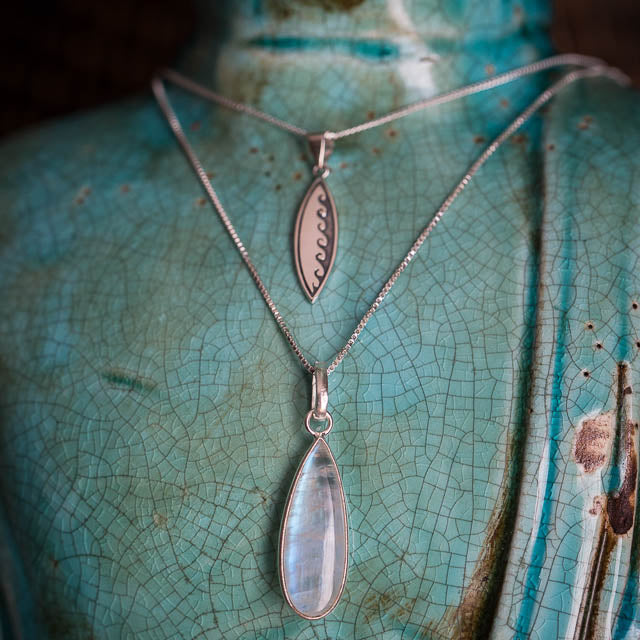 Moonstone Drop Necklace