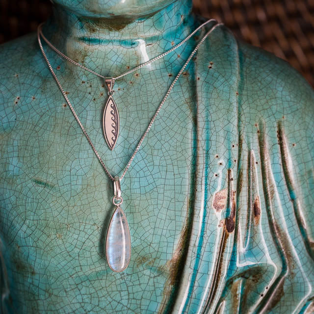 Moonstone Drop Necklace