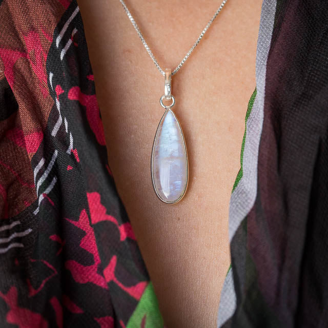 Moonstone Drop Necklace