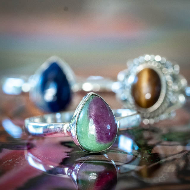 Ruby Zoisite Tear Ring
