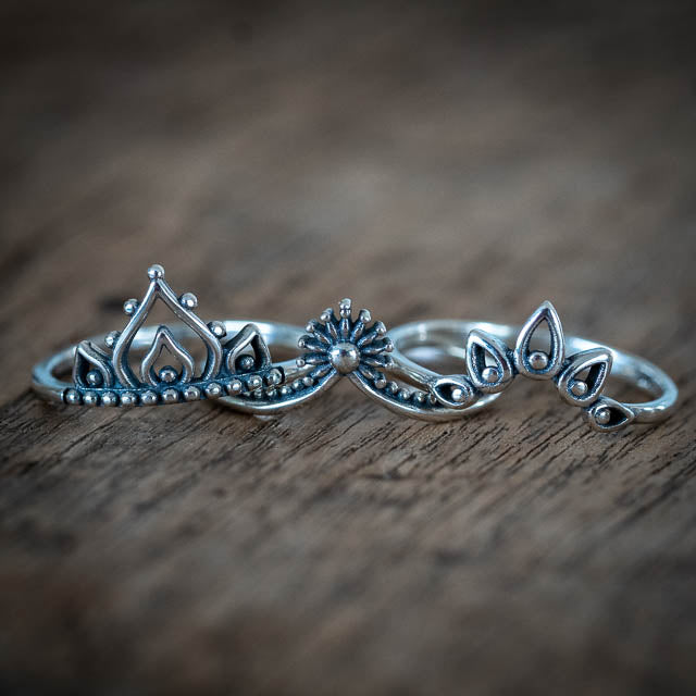 Boho Stacker Crown Ring