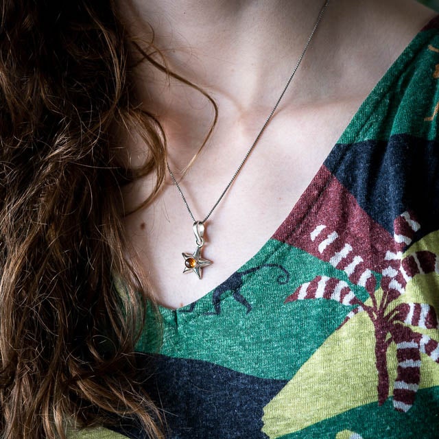 Star Amber Necklace