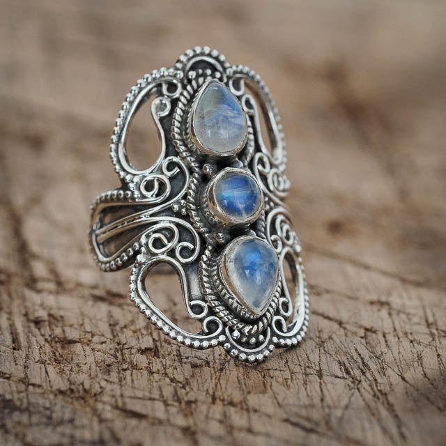 Indie Moonstone Ring