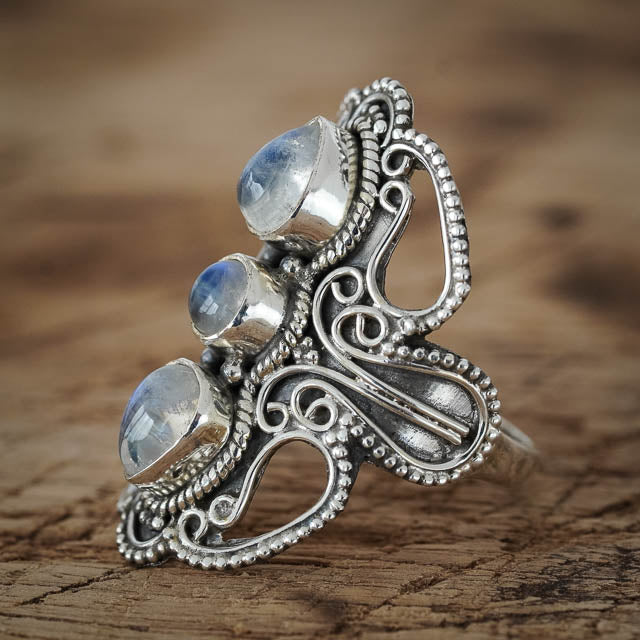 Indie Moonstone Ring