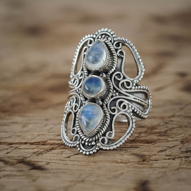 Indie Moonstone Ring