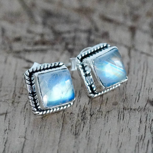 Gypsy Moonstone Studs