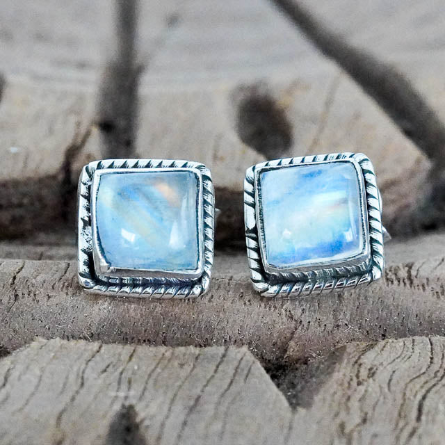 Gypsy Moonstone Studs