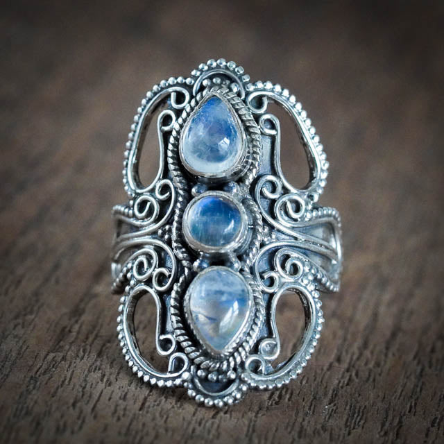 Indie Moonstone Ring