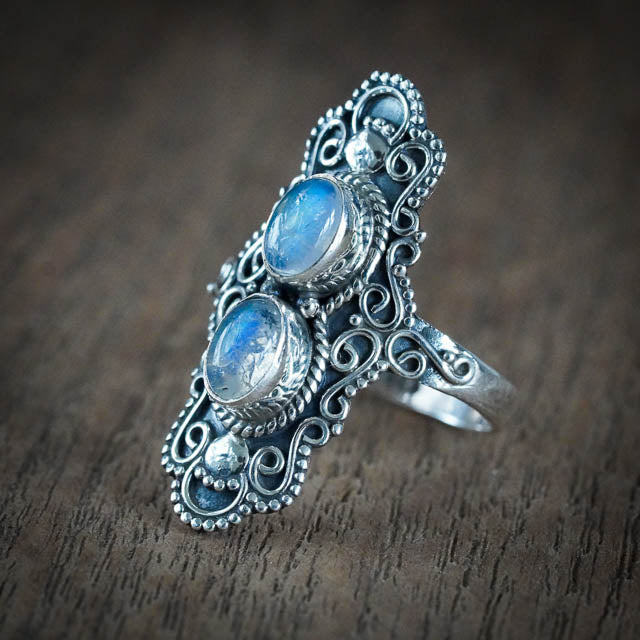 Boho Moonstone Ring Voodoo Jewellery