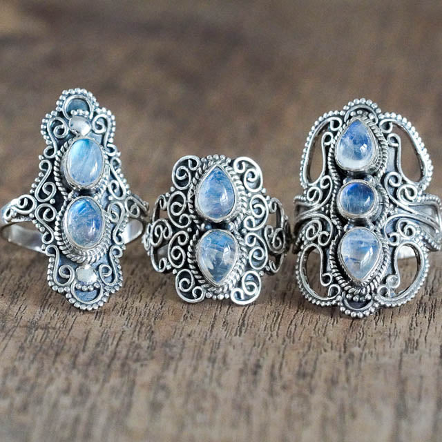 Indie Moonstone Ring
