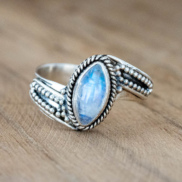 Zara Moonstone Ring Voodoo Jewellery