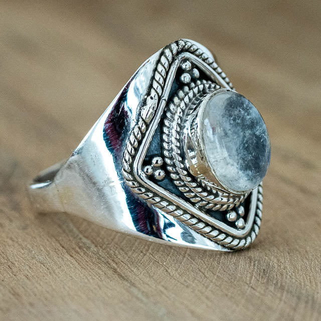 Stellar Moonstone Ring