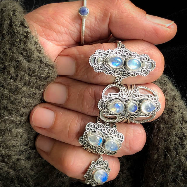 Indie Moonstone Ring