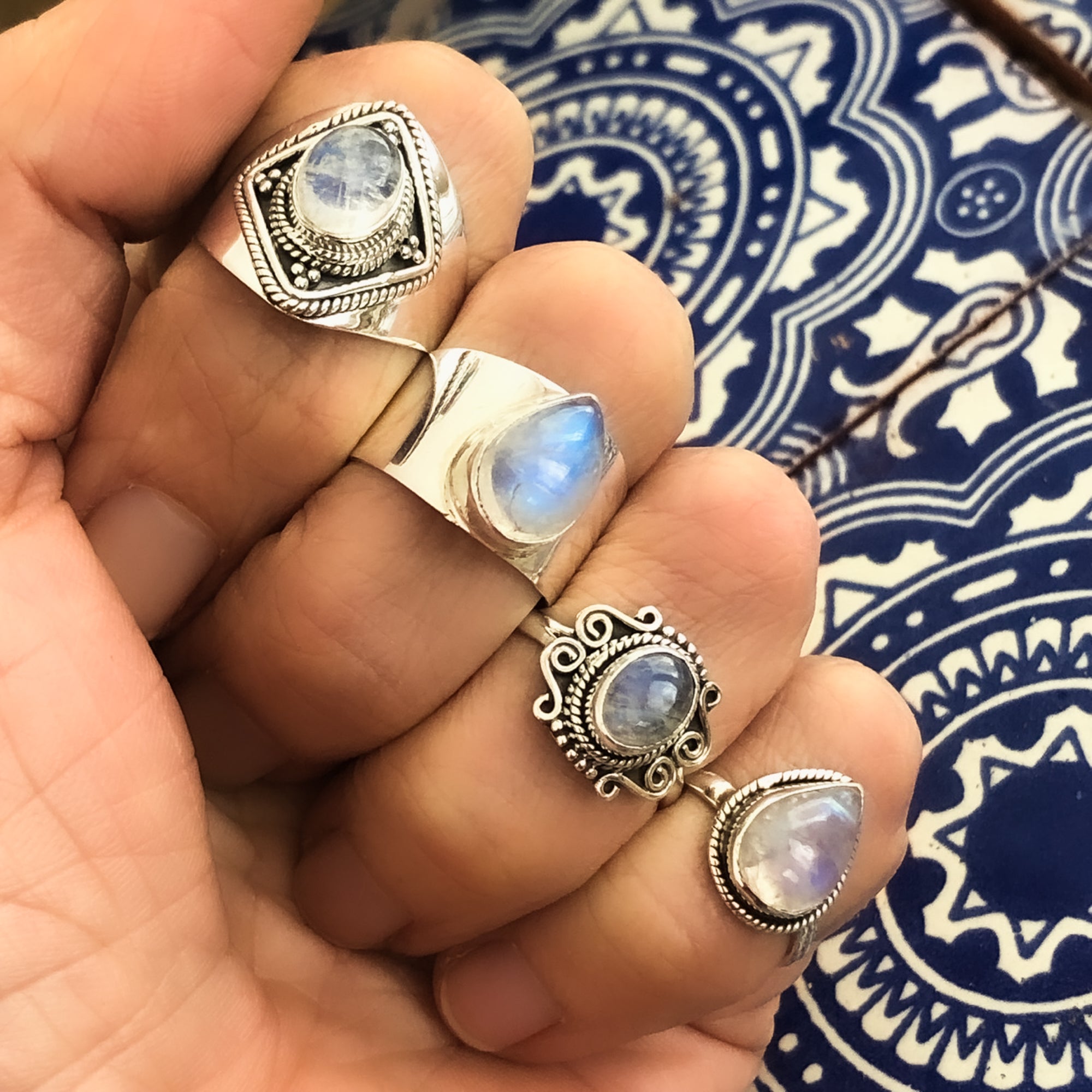 Stellar Moonstone Ring