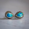Blue Tear Opal Studs