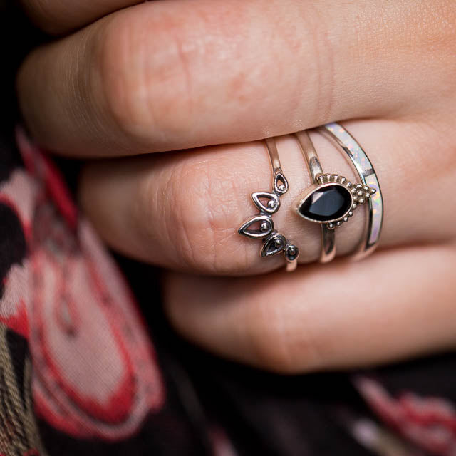 Adhira Black Onyx Ring