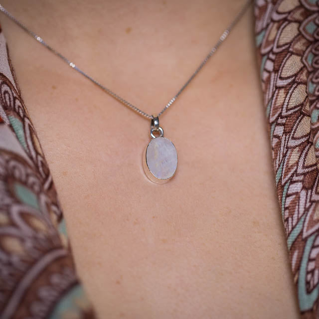 Oval Moonstone Necklace