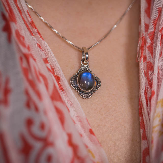 Labradorite Moon Shadow Necklace