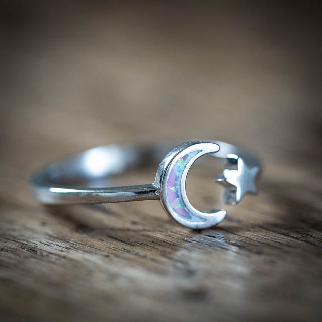 Pink Opal Celestial Ring