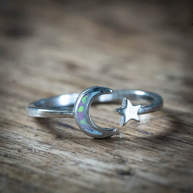 Pink Opal Celestial Ring