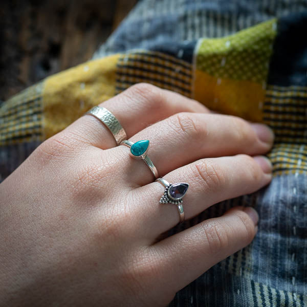 Textured Silver Band